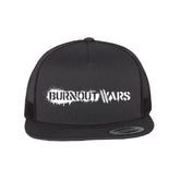 White Logo Flatbill Snapback