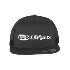 White Logo Flatbill Snapback